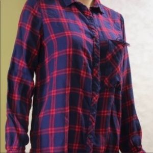 Zara Trafaluc collection red plaid shirt size: M